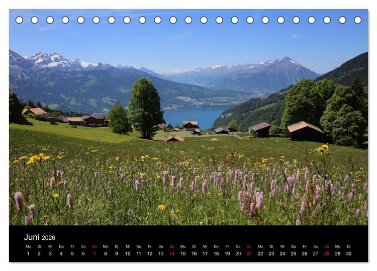 Produktbild: Unterwegs in den Schweizer Bergen - swissmountainview.ch (Tischkalender 2026 DIN A5 quer), CALVENDO Monatskalender