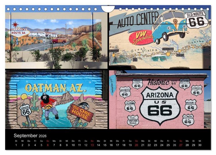 Produktbild: Route 66 im S&uuml;dwesten (Wandkalender 2026 DIN A4 quer), CALVENDO Monatskalender