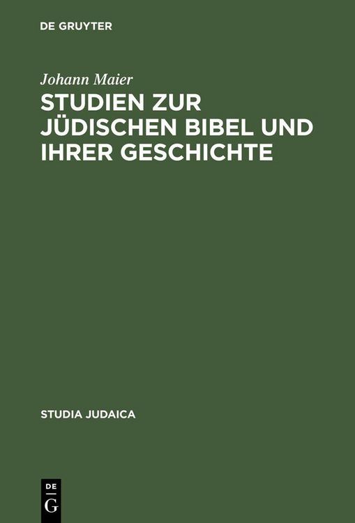 Produktbild: Studien zur j&uuml;dischen Bibel und ihrer Geschichte