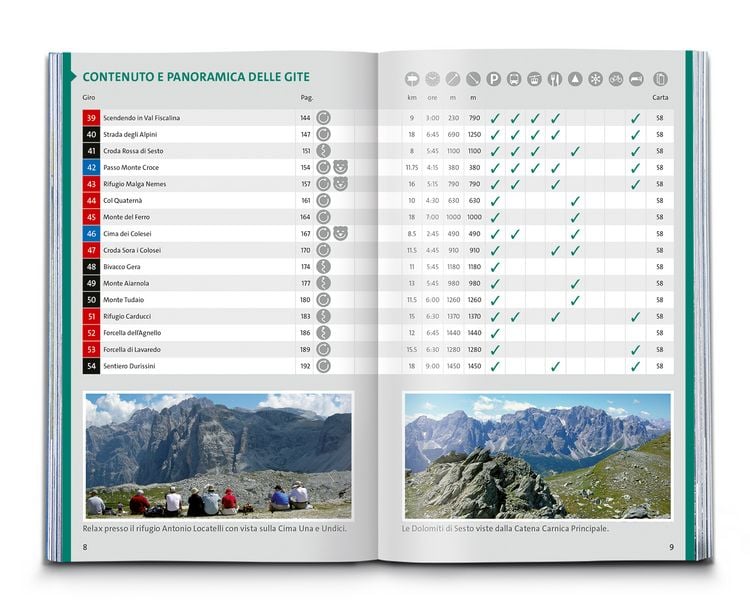 Produktbild: KOMPASS guida escursionistica Dolomiti di Sesto, Parco Naturale Tre Cime, 50 itinerari
