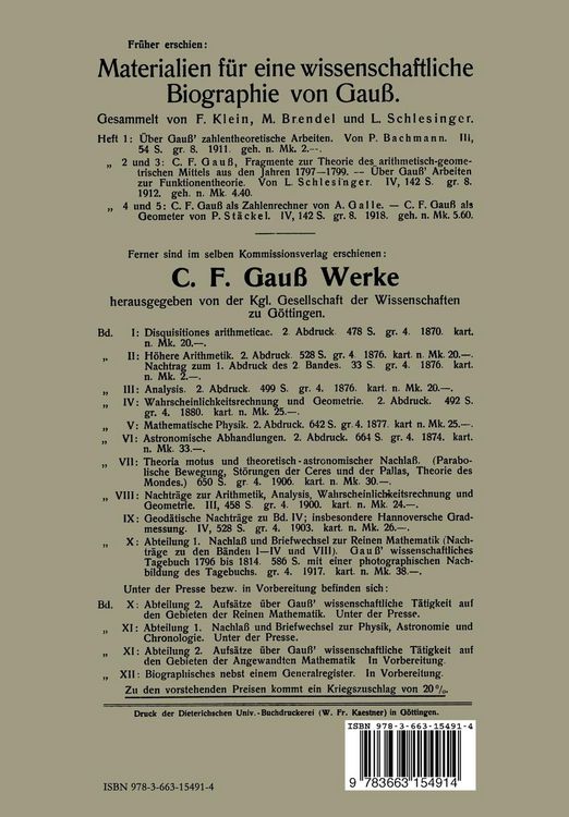 Produktbild: Die Wechselwirkung zwischen Zahlenrechnen und Zahlentheorie bei C. F. Gau&szlig;