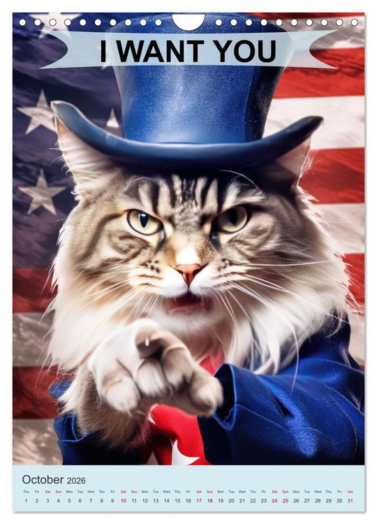 Produktbild: I want you animals (Wall Calendar 2026 DIN A4 portrait), CALVENDO 12 Month Wall Calendar
