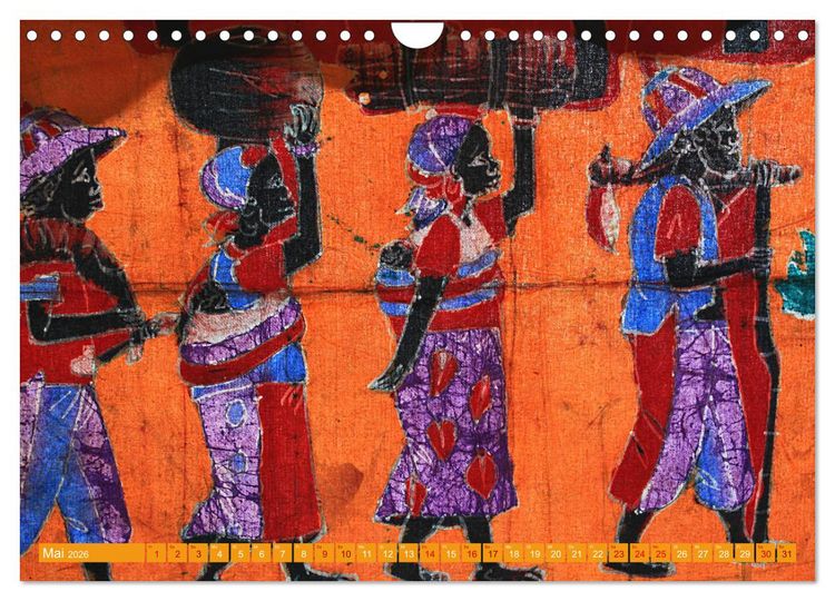 Produktbild: Farbenfrohes Afrika (Wandkalender 2026 DIN A4 quer), CALVENDO Monatskalender