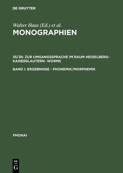 Produktbild: Zur Umgangssprache im Raum Heidelberg-Kaiserslautern- Worms