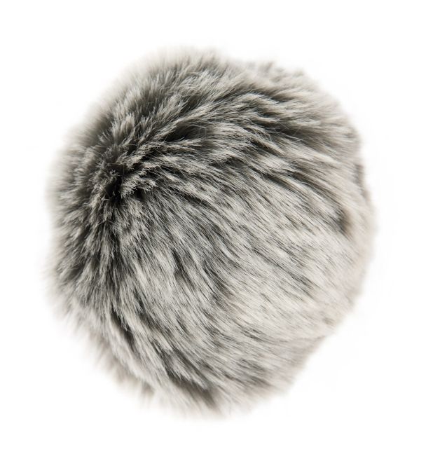 Produktbild: Pompon Kunstfell grau-silber