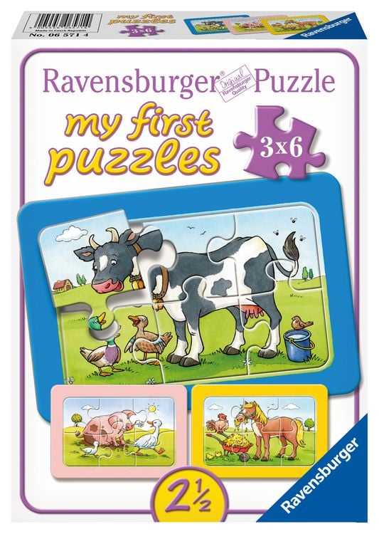 Produktbild: Puzzle Ravensburger Gute Tierfreunde 3 X 6 Teile