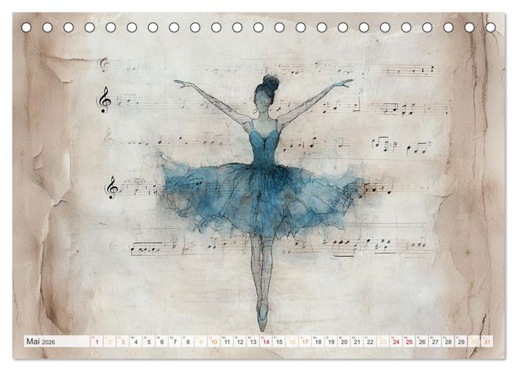 Produktbild: Im Pas de Deux mit der Stille (Tischkalender 2026 DIN A5 quer), CALVENDO Monatskalender