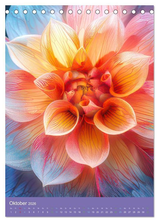 Produktbild: Blumen der Fantasie (Tischkalender 2026 DIN A5 hoch), CALVENDO Monatskalender