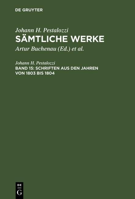 Produktbild: Schriften aus den Jahren von 1803 bis 1804