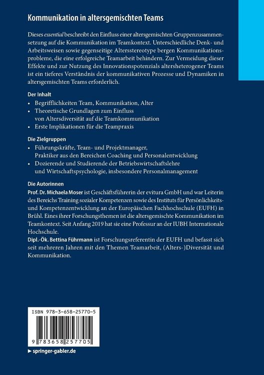 Produktbild: Kommunikation in altersgemischten Teams