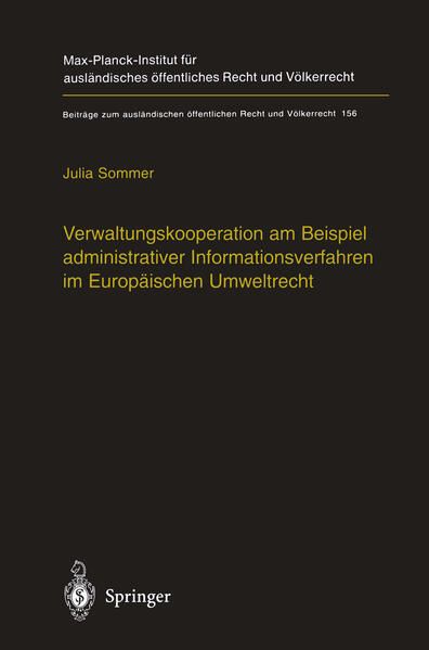 Produktbild: Verwaltungskooperation am Beispiel administrativer Informationsverfahren im Europ&auml;ischen Umweltrecht