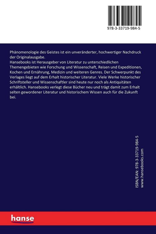 Produktbild: Ph&auml;nomenologie des Geistes