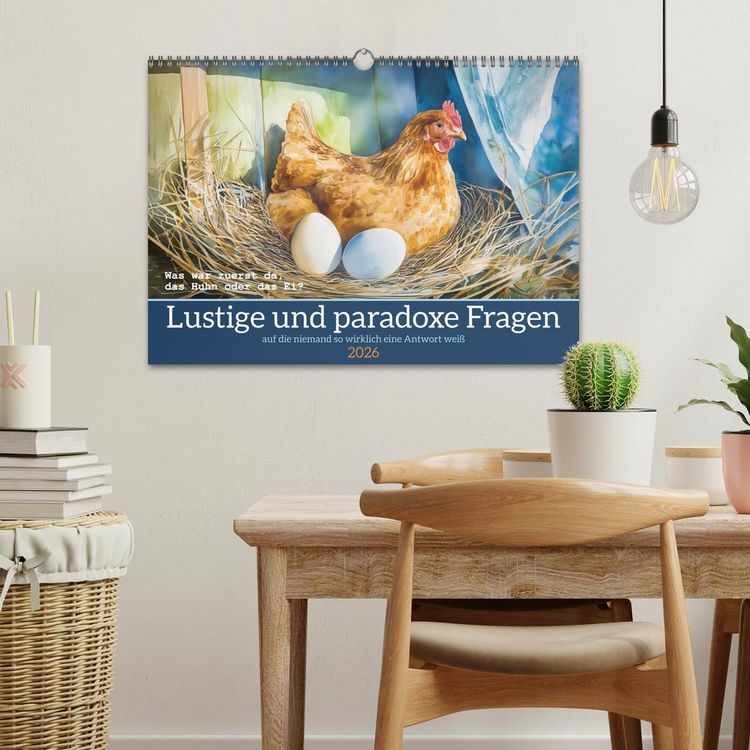 Produktbild: Lustige und paradoxe Fragen (Wandkalender 2026 DIN A3 quer), CALVENDO Monatskalender