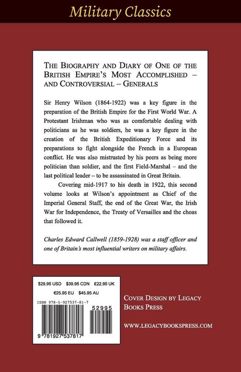 Produktbild: The Life and Diaries of Field-Marshal Sir Henry Wilson