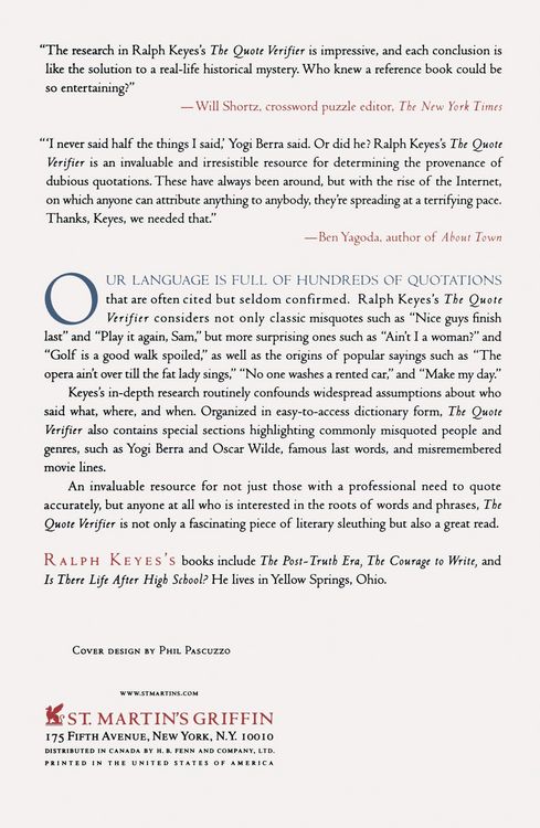 Produktbild: Keyes, R: Quote Verifier