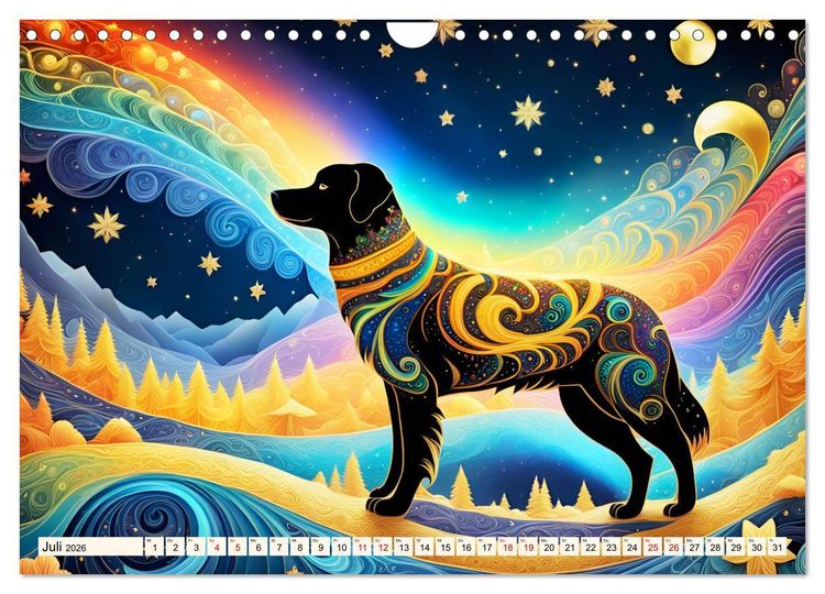 Produktbild: Tiere aus Regenbogenfarben (Wandkalender 2026 DIN A4 quer), CALVENDO Monatskalender