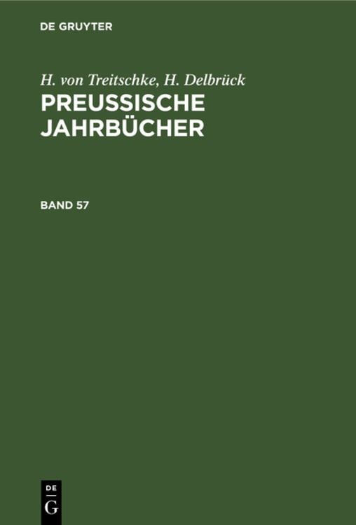 Produktbild: Preußische Jahrbücher. Band 57