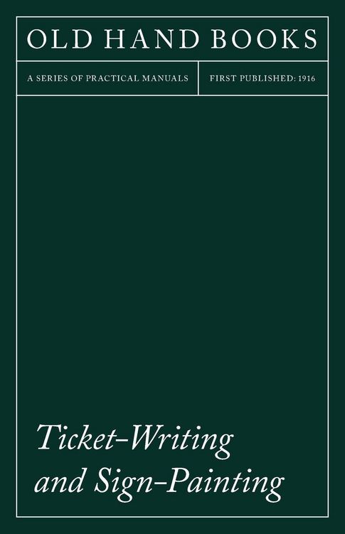 Produktbild: Ticket-Writing and Sign-Painting