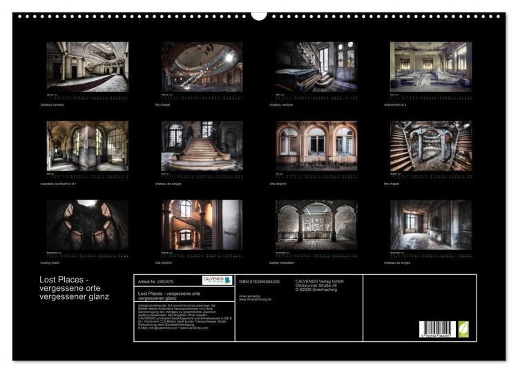 Produktbild: Lost Places - vergessene orte vergessener glanz (Wandkalender 2027 DIN A2 quer), CALVENDO Monatskalender