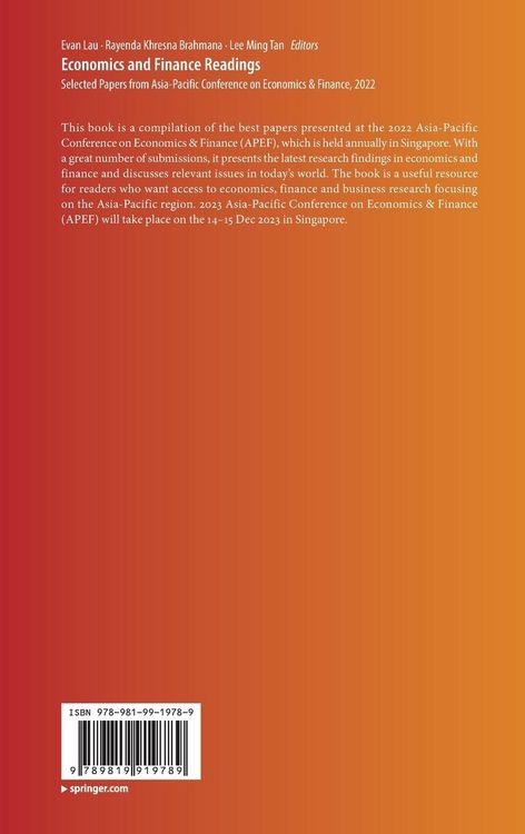 Produktbild: Economics and Finance Readings