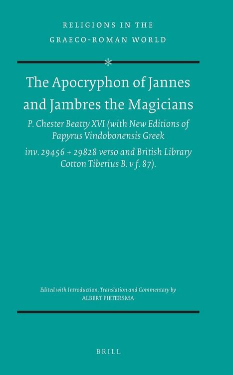 Produktbild: The Apocryphon of Jannes and Jambres the Magicians