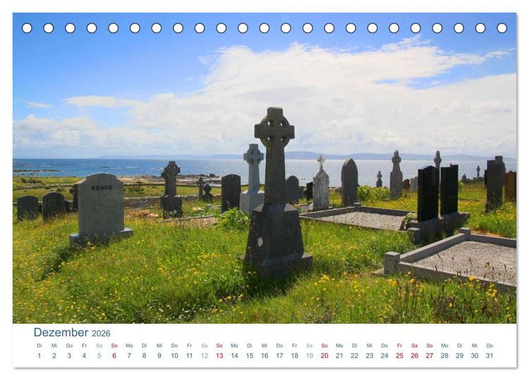 Produktbild: Irland 2026. Impressionen zwischen gr&uuml;nen H&uuml;geln und blauen K&uuml;sten (Tischkalender 2026 DIN A5 quer), CALVENDO Monatskalender