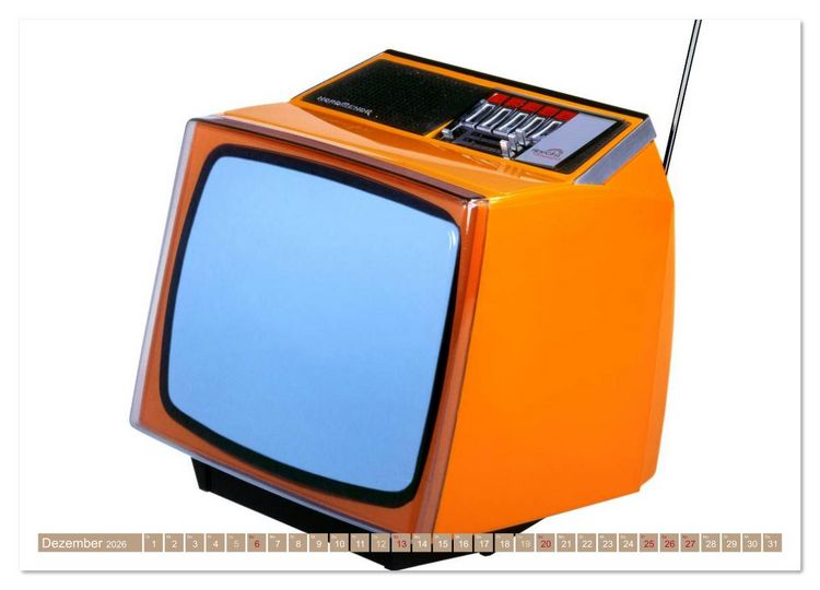 Produktbild: Fernseher der 1950er bis 70er Jahre: In die R&ouml;hre geguckt (Wandkalender 2026 DIN A4 quer), CALVENDO Monatskalender