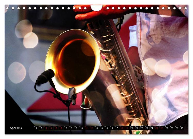 Produktbild: SAXOPHON - on stage (Wandkalender 2026 DIN A4 quer), CALVENDO Monatskalender