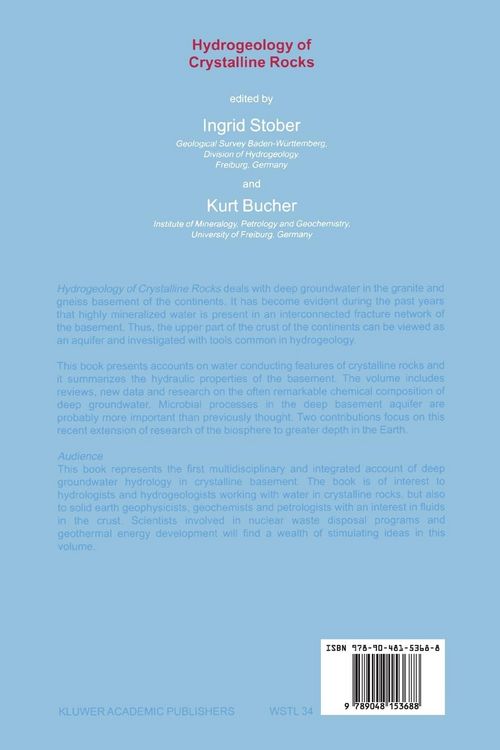 Produktbild: Hydrogeology of Crystalline Rocks