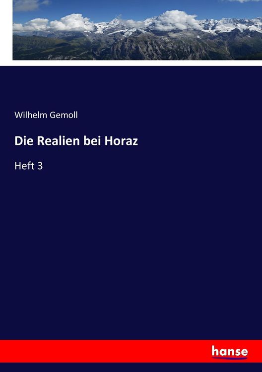 Produktbild: Die Realien bei Horaz