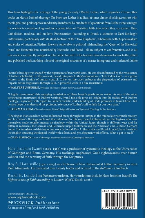 Produktbild: Luther's Theology