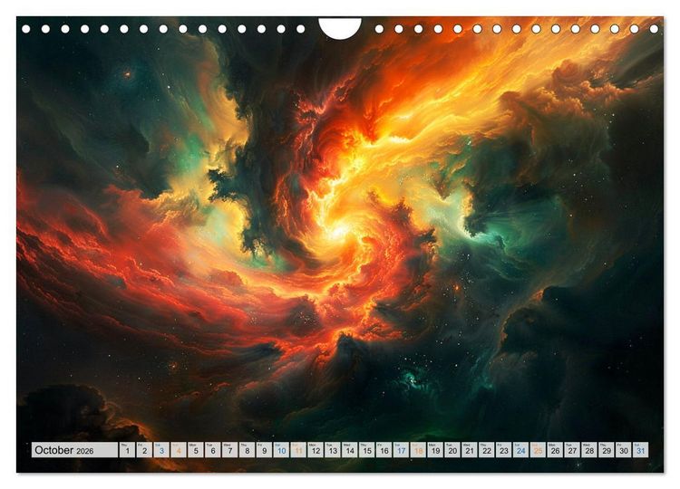 Produktbild: Dazzling Nebulae (Wall Calendar 2026 DIN A4 landscape), CALVENDO 12 Month Wall Calendar
