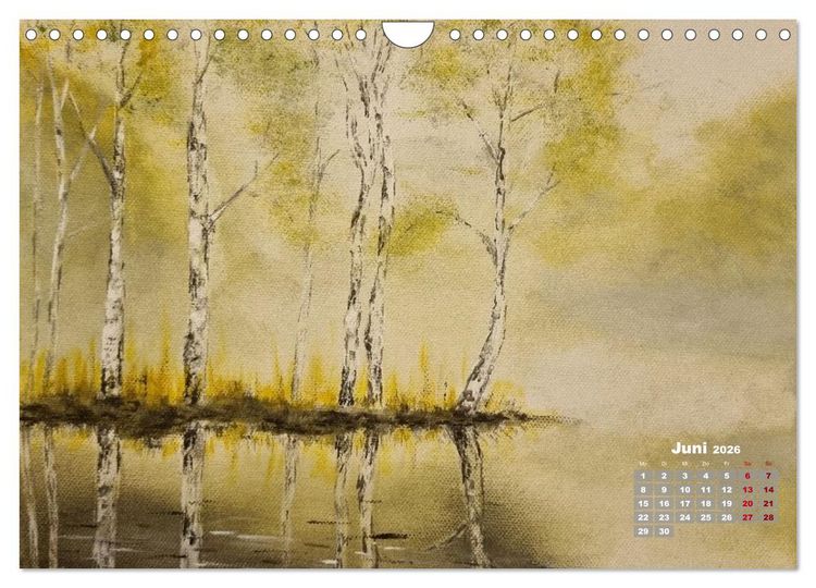 Produktbild: Landschaften in Acryl & Aquarell (Wandkalender 2026 DIN A4 quer), CALVENDO Monatskalender