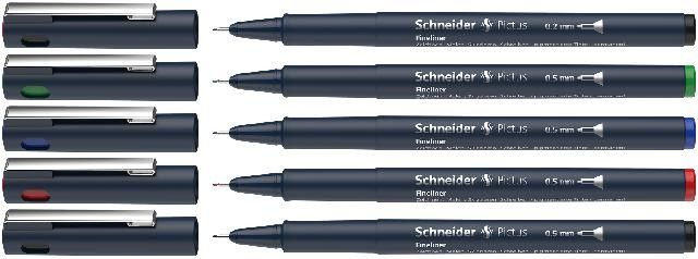 Produktbild: Schneider Fineliner Pictus, 5er set