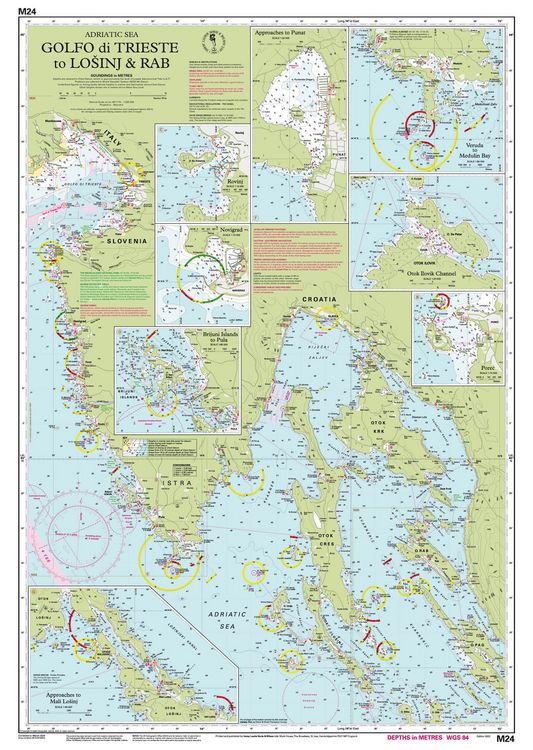 Produktbild: M24 Golfo di Trieste to Lo&scaron;inj and Rab, Imray Chart