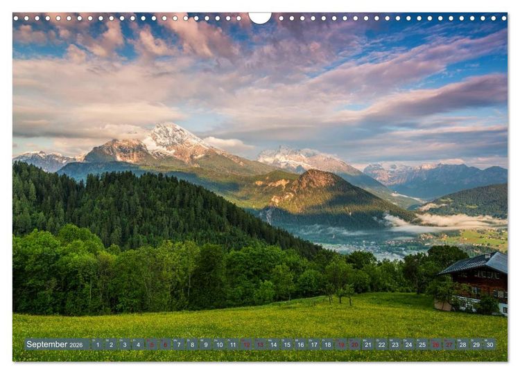 Produktbild: Unterwegs im Berchtesgadener Land 2026 (Wandkalender 2026 DIN A3 quer), CALVENDO Monatskalender