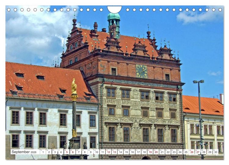 Produktbild: Visit Pilsen & Klatovy - Zwei b&ouml;hmische St&auml;dte - Ein perfekter Urlaubstag (Wandkalender 2026 DIN A4 quer), CALVENDO Monatskalender