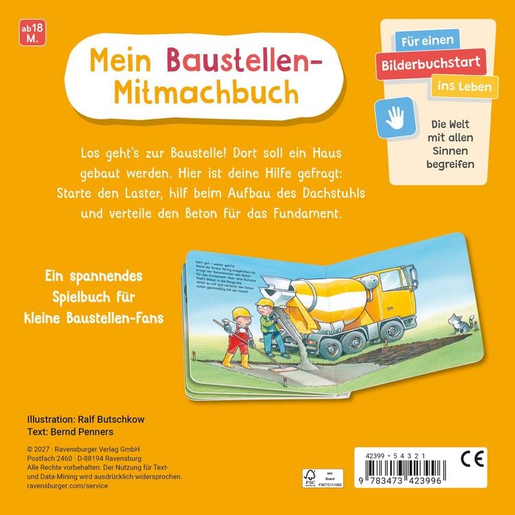 Produktbild: Fahr mit dem Bagger! Mein Baustellen-Mitmachbuch