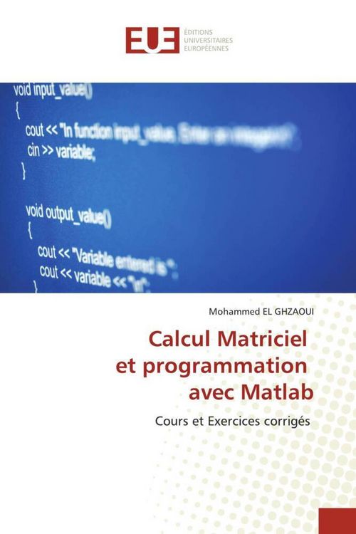 Produktbild: Calcul Matriciel et programmation avec Matlab