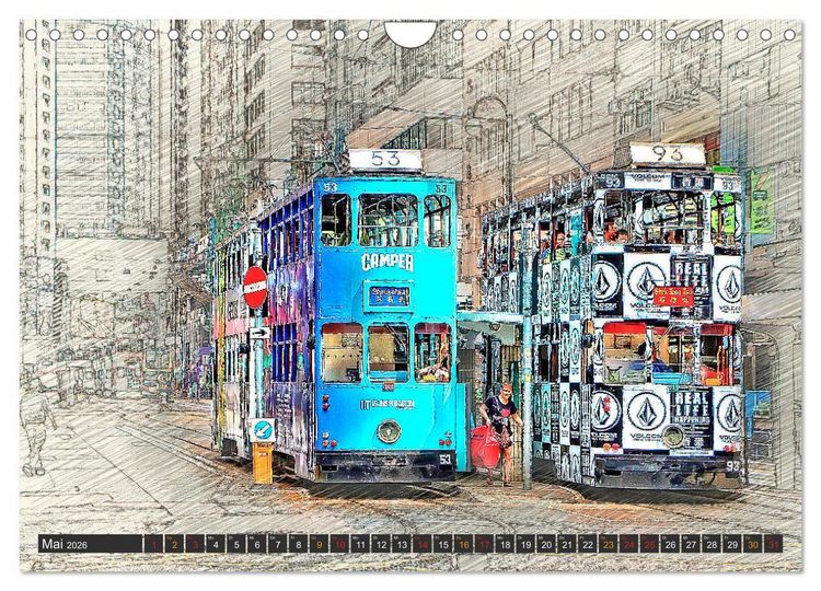 Produktbild: Stra&szlig;enbahn Faszination (Wandkalender 2026 DIN A4 quer), CALVENDO Monatskalender