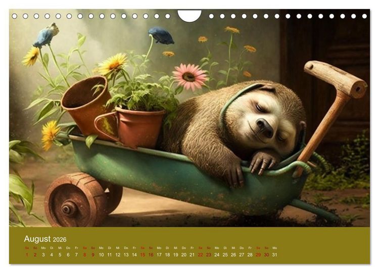 Produktbild: Der Kalender f&uuml;r echte Faultiere (Wandkalender 2026 DIN A4 quer), CALVENDO Monatskalender