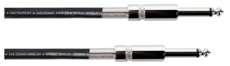 Produktbild: Cordial 14757 Klinke Instrumenten Anschlusskabel [1x Klinkenstecker 6.3 mm (mono) - 1x Klinkenstecker 6.3 mm (mono)] 5.00 m Schwarz Flexibel
