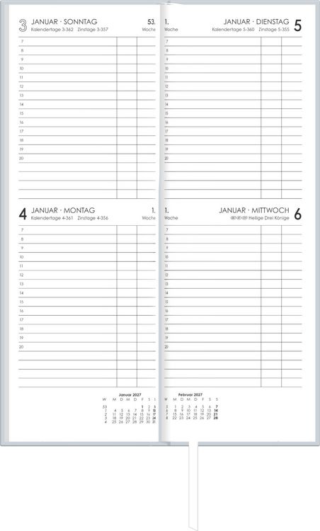 Produktbild: Tagevormerkbuch Recycling 2T/1S 2027