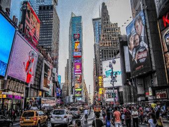 Produktbild: CALVENDO Puzzle New York City Views - Time Square | 1000 Teile Lege-Gr&ouml;&szlig;e 64x48cm Foto-Puzzle f&uuml;r gl&uuml;ckliche Stunden