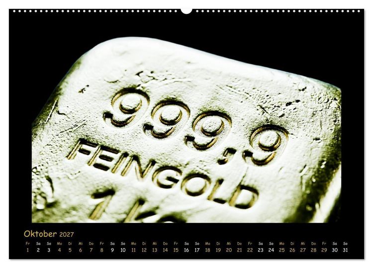 Produktbild: AURUM Das unverg&auml;ngliche Element (hochwertiger Premium Wandkalender 2027 DIN A2 quer), Kunstdruck in Hochglanz
