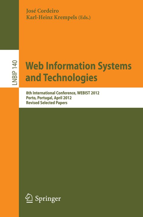 Produktbild: Web Information Systems and Technologies