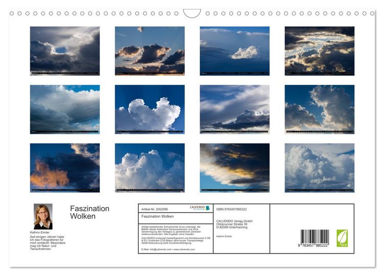 Produktbild: Faszination Wolken (Wandkalender 2026 DIN A3 quer), CALVENDO Monatskalender