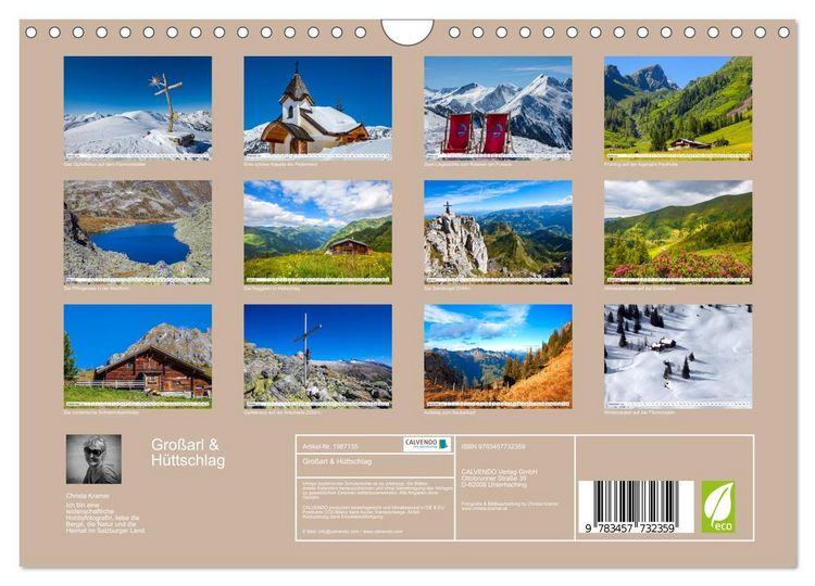 Produktbild: Gro&szlig;arl & H&uuml;ttschlag (Wandkalender 2026 DIN A4 quer), CALVENDO Monatskalender