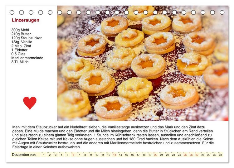 Produktbild: Delikates &Ouml;sterreich. K&uuml;chenkalender mit den klassischen S&uuml;&szlig;speisen (Tischkalender 2026 DIN A5 quer), CALVENDO Monatskalender