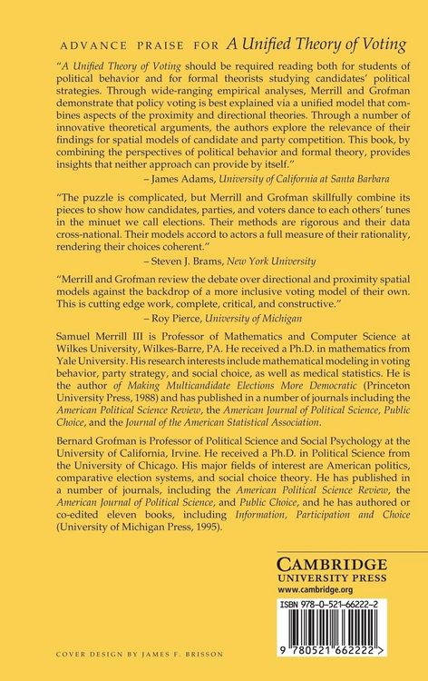 Produktbild: A Unified Theory of Voting